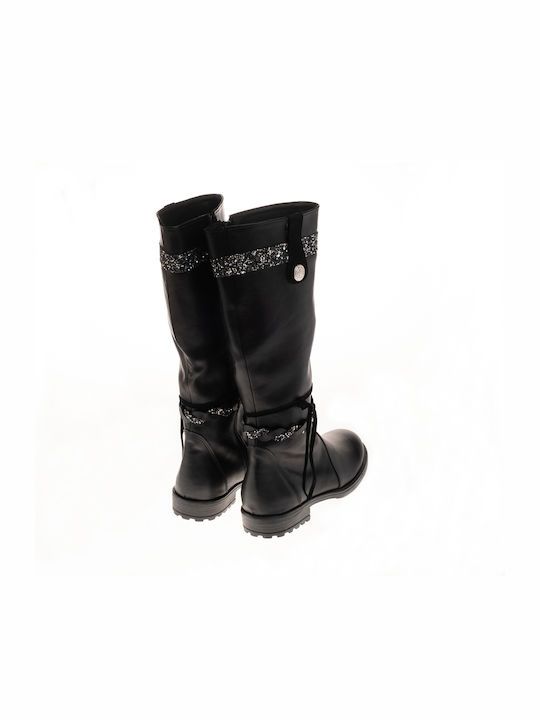 Aby Kids Boots with Zipper Black