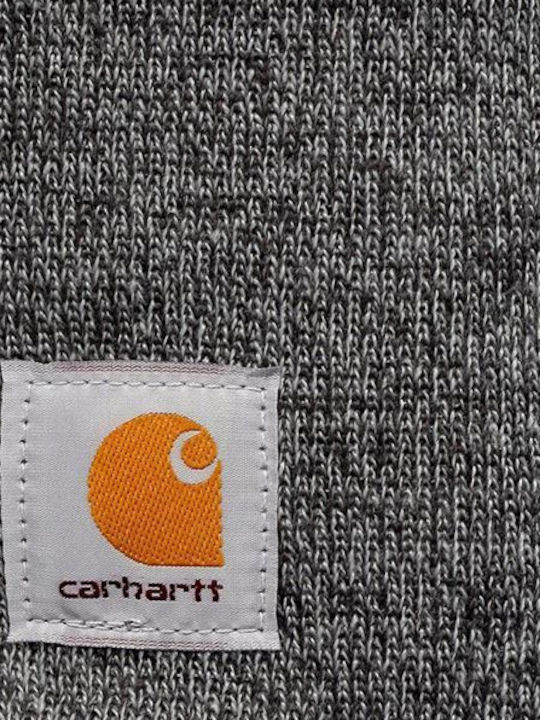 Carhartt Beanie Unisex Σκούφος με Rib Πλέξη σε Μαύρο χρώμα