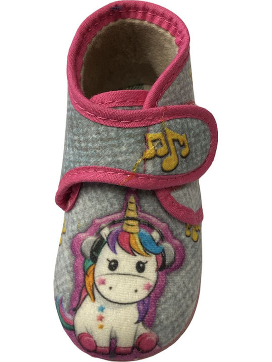 Kinderhausschuhe Stiefel Fuchsie