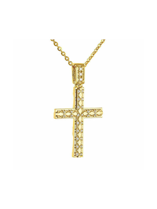 Ioannis Kosmima Women's Gold Cross 14K Double Sided