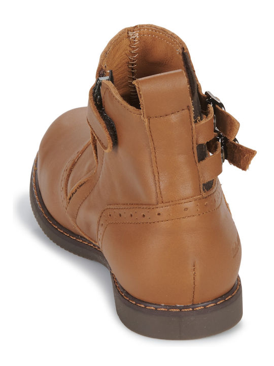 Kids Boots with Zipper Brown
