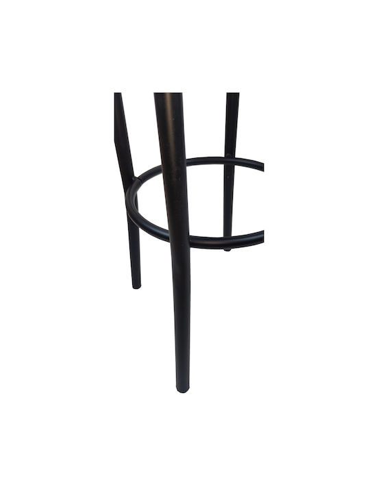 Stool Bar Metallic Black 33x30x65cm