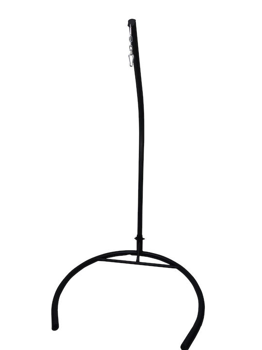 Κούνια Φωλιά με Βάση και Μαξιλάρι Rattan Γκρι Μ115xΠ100xΥ203cm