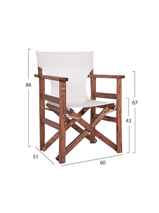 Director's Chair Wooden Brown 60x51x86cm