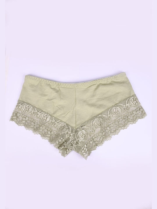 Hana Women's Boxer with Lace Green