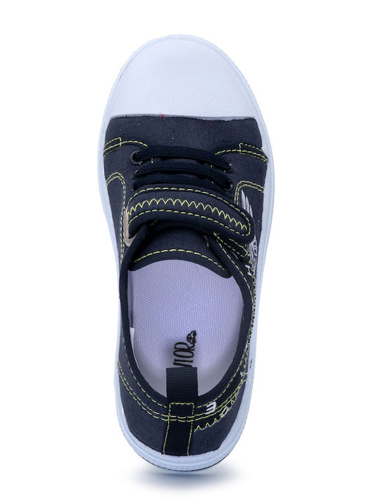 Παιδικά Sneakers με Σκρατς Navy Μπλε