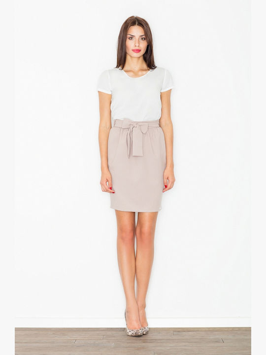 Figl Pencil Midi Skirt in Beige color