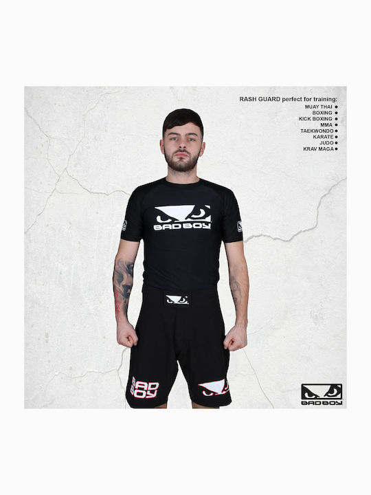 Bad Boy Ανδρική Κοντομάνικη Μπλούζα BBF00005 για Jiu-Jitsu Μαύρη