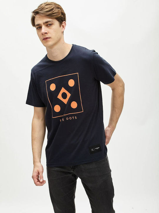 HoodLoom Men's Short Sleeve T-shirt Navy Blue