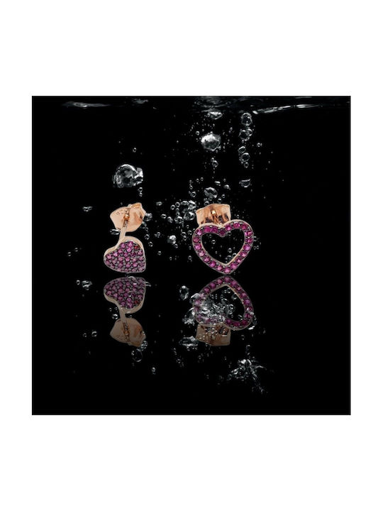 Mentzos Earrings made of Silver Gold Plated with Stones