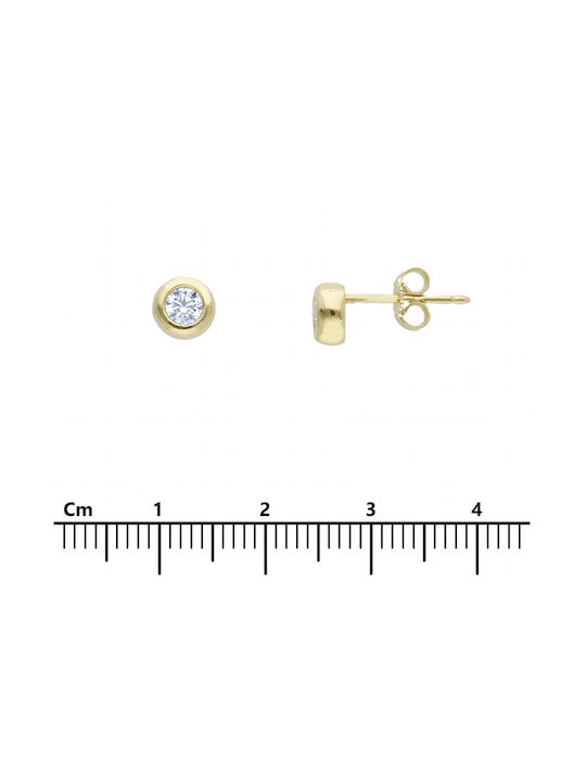 Mentzos Earrings made of Gold 14K with Stones