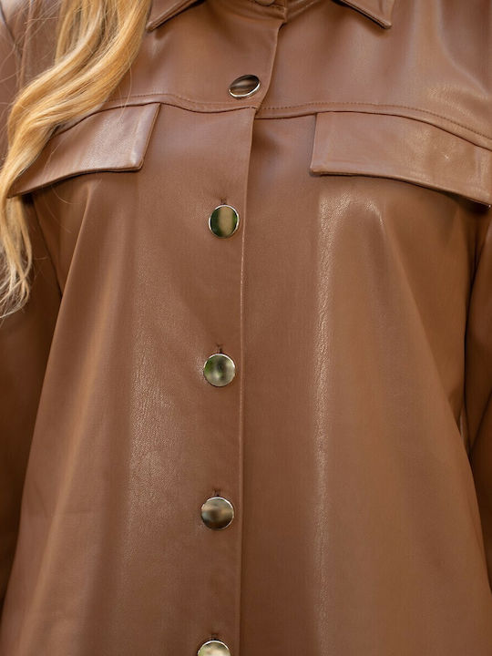 Damen Jacke in Tabac Braun Farbe