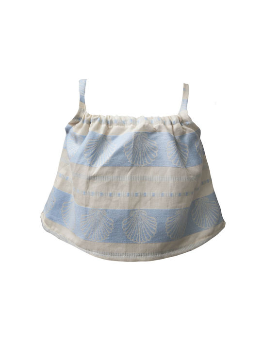 Two In A Castle Kids Set with Shorts Summer 2pcs Light Blue