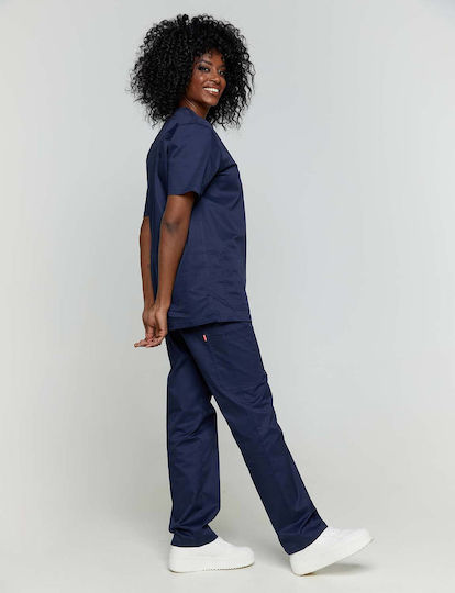 Velilla Unisex Ιατρική Μπλούζα Navy Μπλε