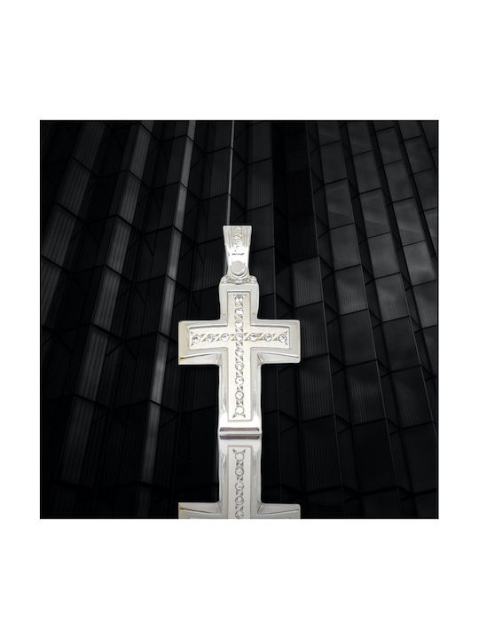 Mentzos Weißgold Kreuz 14K