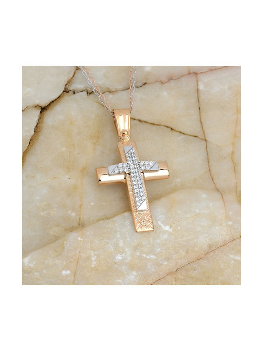 Ioannou24 Χρυσός Σταυρός Με Αλυσίδα 14K