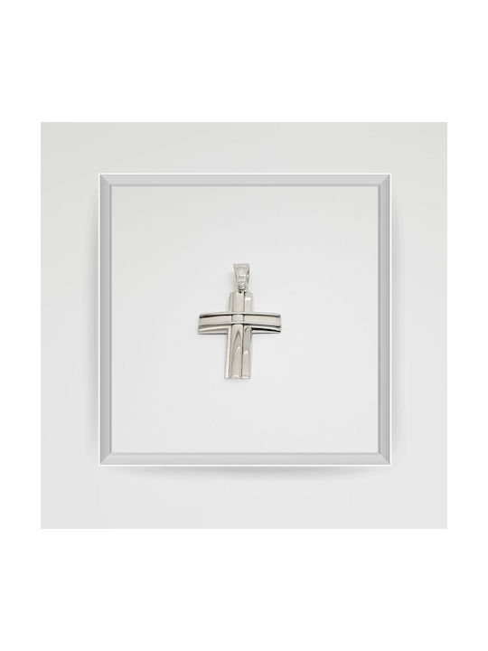 Mentzos White Gold Cross 14K