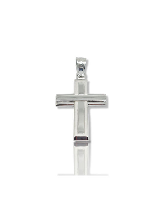 Mentzos White Gold Cross 14K