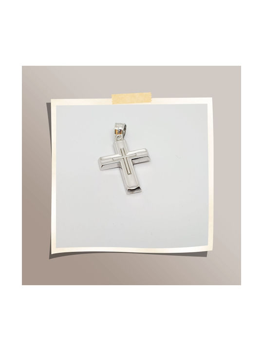 Mentzos White Gold Cross 14K