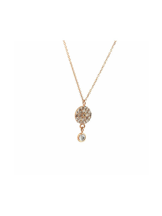 CHrysolithos Necklace from Gold 14K with Zircon