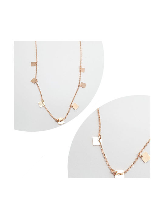 Mentzos Necklace from Pink Gold Plated Silver