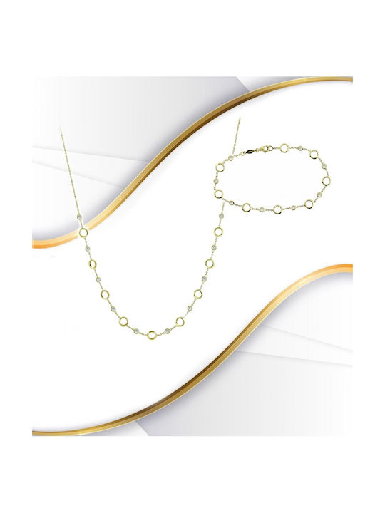 Art d or Necklace from Gold 14K with Zircon