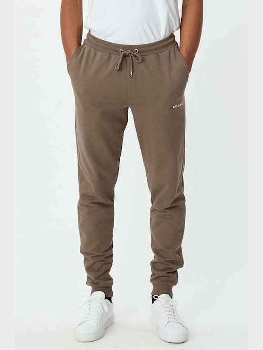 Les Deux Men's Sweatpants with Rubber Brown