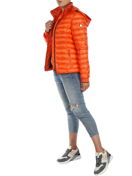 Wellensteyn Kurz Damen Puffer Jacke für Winter Rot