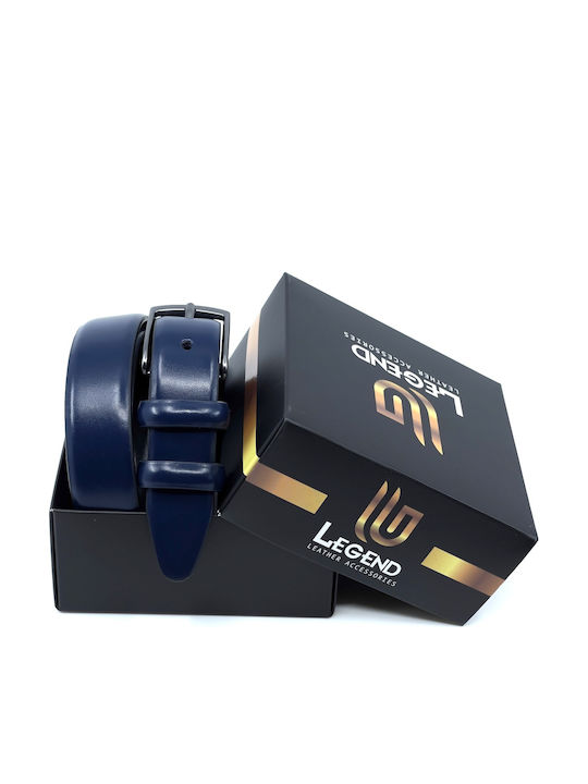 Men's Belt Leather Blue