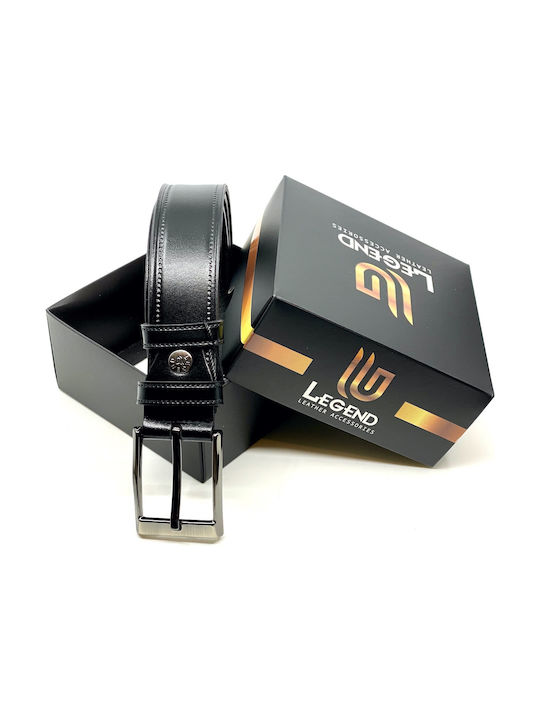 Legend Accessories Men's Leather Belt Black