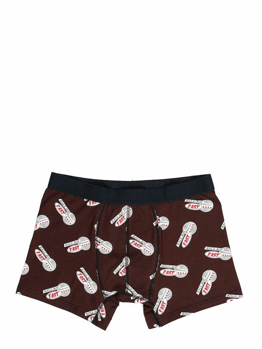 Colin's Men's Boxer Burgundy with Patterns