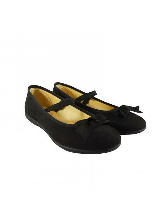 Vulladi Kids Ballerinas with Elastic Strap Black