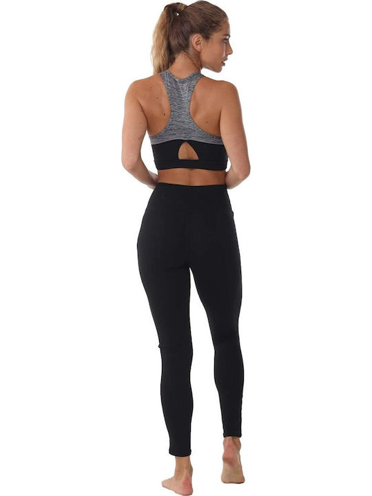 Instruire Colanti de femei Cropped Colanti Talie inalta Negru