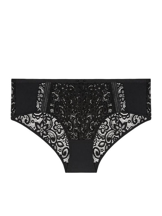 Women's Boxer with Lace Black