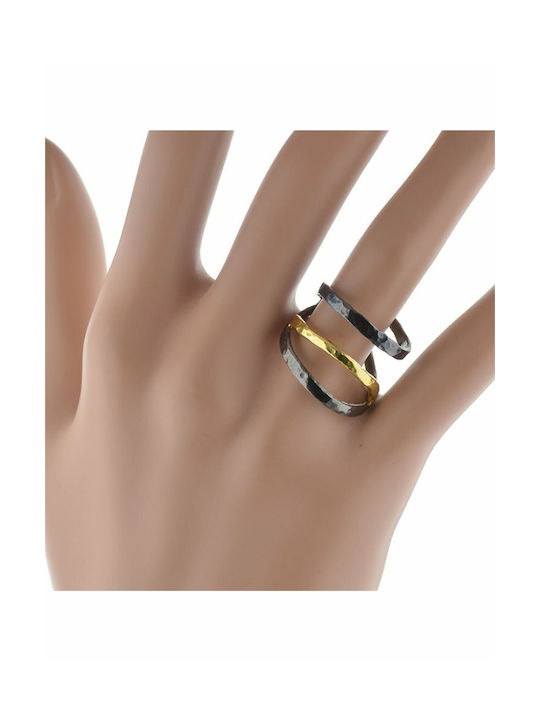 Paraxenies Women's Gold Plated Silver Ring