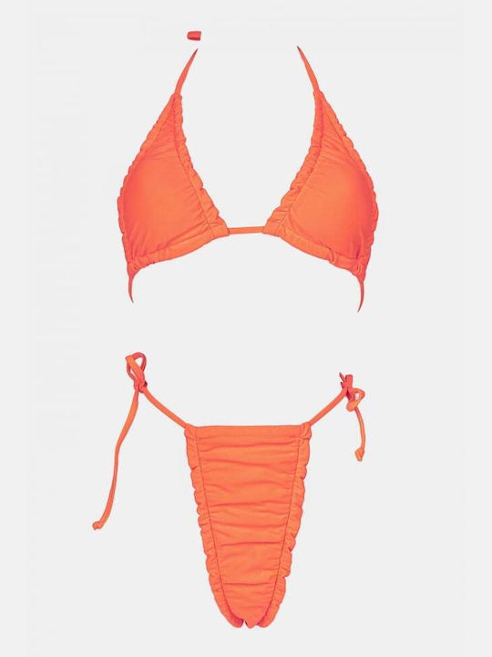 Set Bikini Dreieck mit Abnehmbarer Verstärkung Orange
