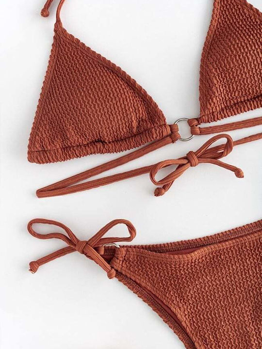 Bikini-Set Dreieck mit Abnehmbarer Verstärkung Orange