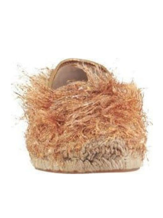 Women's Fabric Espadrilles Gold