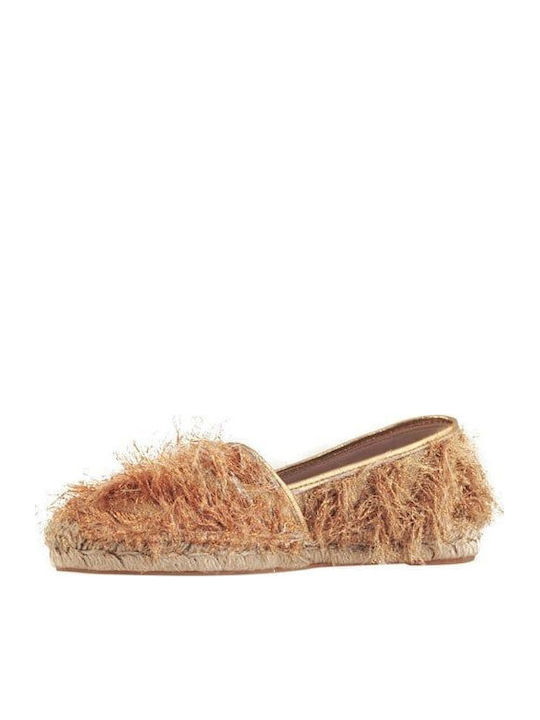 Women's Fabric Espadrilles Gold