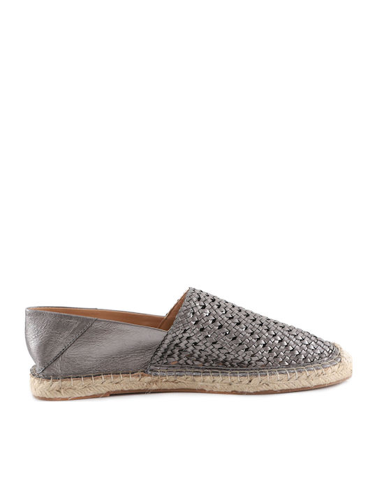 Women's Knitted Espadrilles Silver