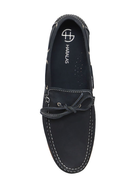 Δερμάτινα Ανδρικά Boat Shoes σε Μπλε Χρώμα