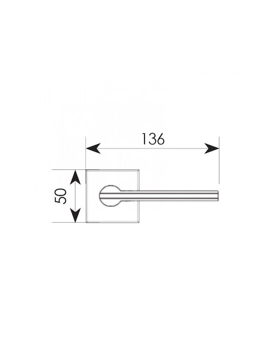 Zogometal Lever WC with Rosette 2116 Pair with Rosette Silver