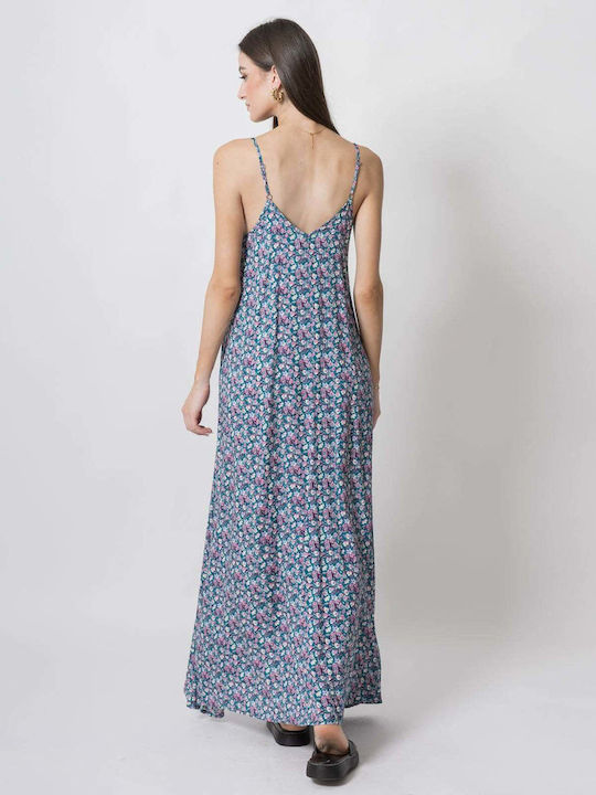 Rochie Maxi de Vară pentru Femei Navy Albastru Marin