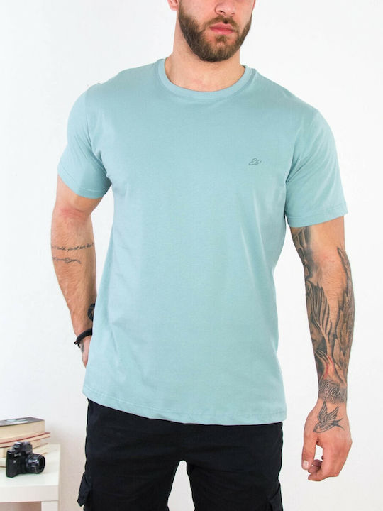 Everbest Herren T-Shirt Kurzarm Hellblau