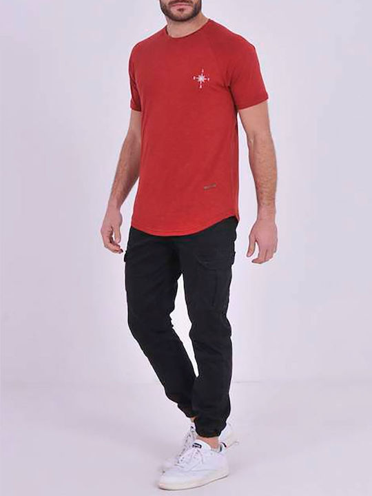 Clever Herren T-Shirt Kurzarm Rot