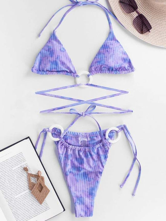 Set Bikini Dreieck mit Abnehmbarer Verstärkung & Brasilien