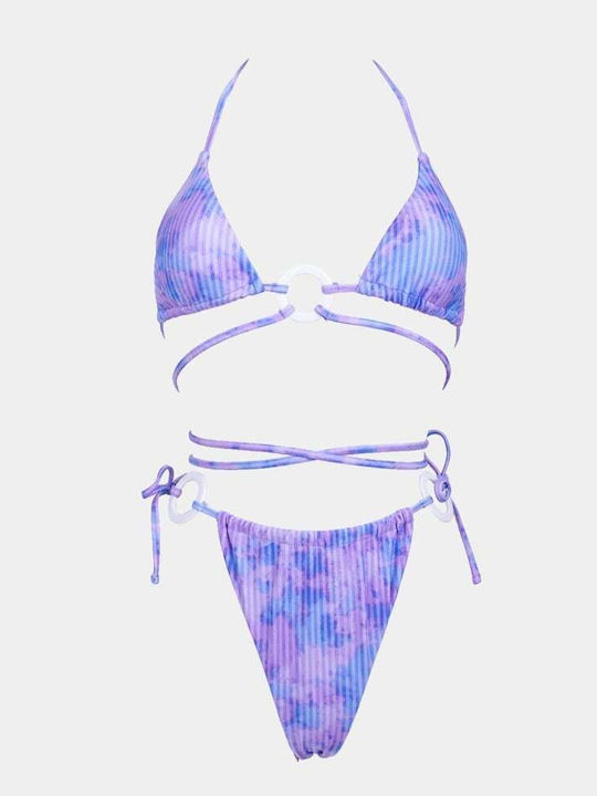 Set Bikini Dreieck mit Abnehmbarer Verstärkung & Brasilien