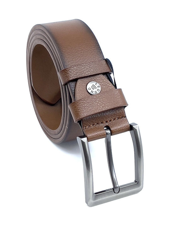 Legend Accessories Men's Leather Wide Belt Tabac Brown