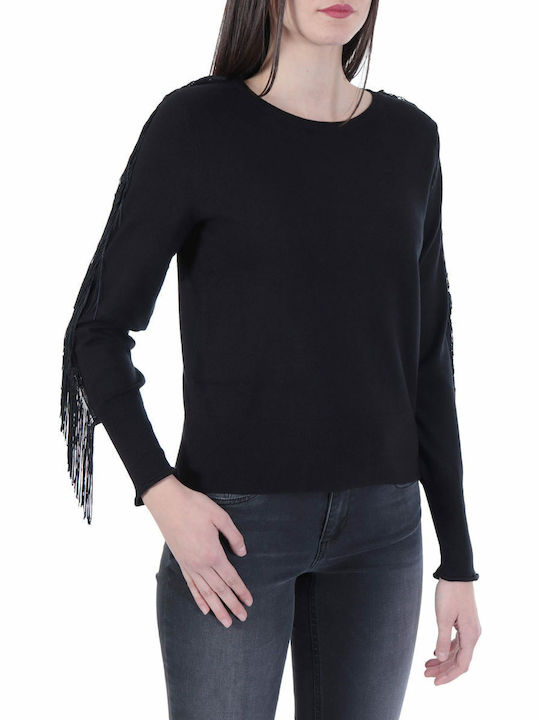 Relish Long Sleeve Women's Summer Blouse Black