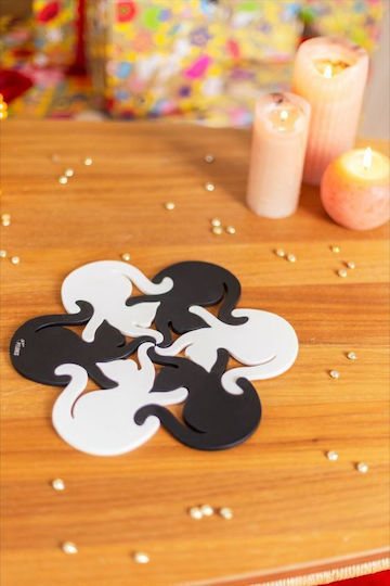 Pylones Coaster Plastic Black 9.5x11cm 6pcs